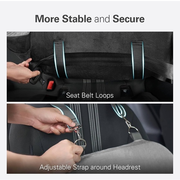 One Pix pet booster seat for car with 6 Inches High Memory Foam Cushion NEW - Picture 5 of 10